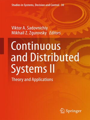 cover image of Continuous and Distributed Systems II